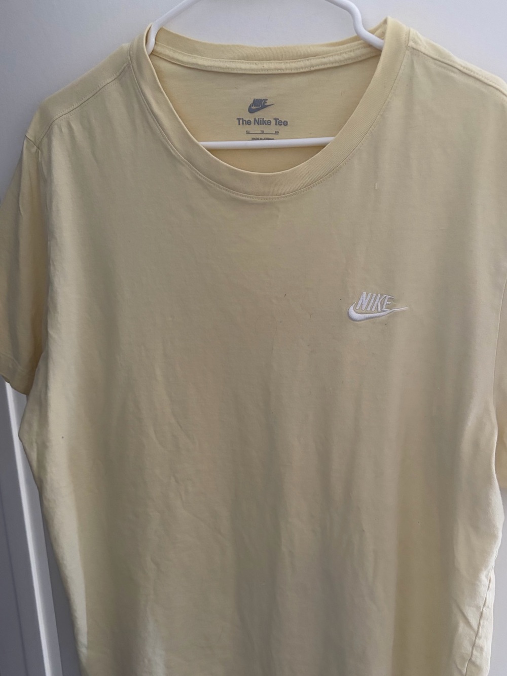 Nike Short-Sleeve Crew Tee in Light Yellow
